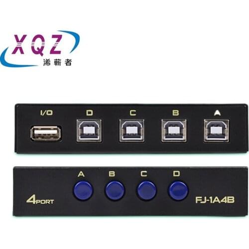 Usb switch 4Port usb sharing Switch Switcher Selector Hub For PC Scanner Printer Supports 4 computers to share 1 USB device