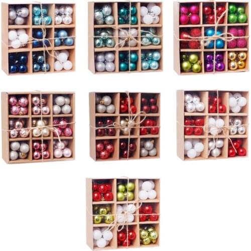1 Box 3cm/99 Pcs Christmas Balls Ornaments Holiday Party Wedding Xmas Tree Hanging Decorations