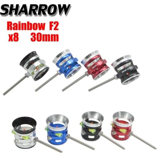1pc Archery Rainbow Compound Bow Sight Scope 8x Magnification 1 Pin Diameter 30mm Sight Pins Lens Hunting Shooting Accessories