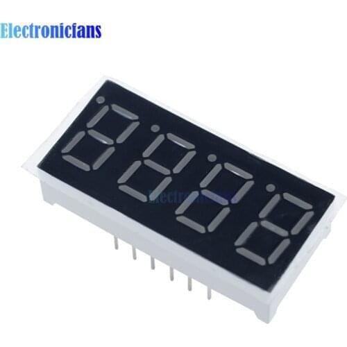 10PCS 0.36 inch 4bit Common Cathode Digital Tube Red Digit LED Digit Display 7 Seg Segment 0.36 inch 0.36'' 0.56in. 4 Four bit