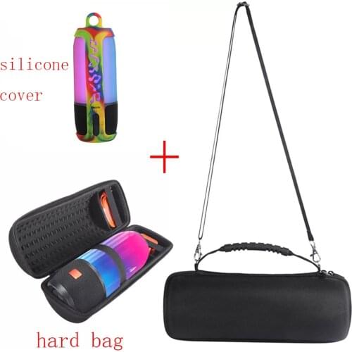 2 in 1 Hard EVA Carry Box Bag For JBL Pulse 3+ Soft Silicone Case Cover For JBL Pulse 3 Bluetooth Speaker For JBL Pulse 3 Column