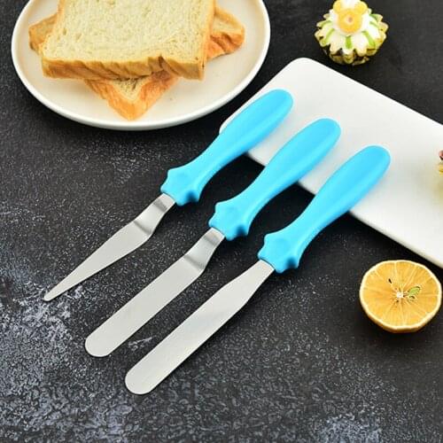 3-Piece Stainless Steel Cream Spatula Cake Demoulding Knife Decorating Spatula Set Kitchen DIY Baking Tools Artifact Accessories