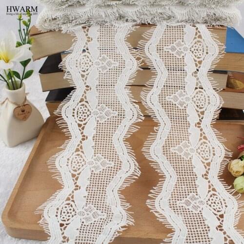 5yard 12CM african lace fabric ribbon trim wedding decoration for home Whisker Hollow Stereo Embroidery Water Soluble Milk Silk