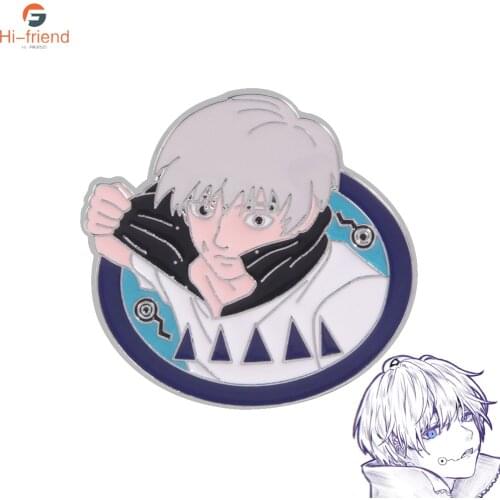 Anime Jujutsu Kaisen Brooch Pin Inumaki Toge Cartoon Character Metal Badge Brooch Pin for Women Man Backpack Hat Lapel Jewelry