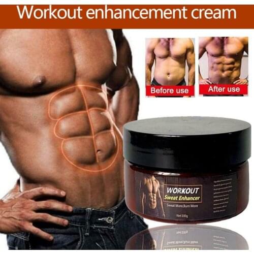 Men Workout Sweat Enhancer Slimming Abdomen Muscle Building Fast Fat Burning Anti Cellulite Body Slimming Cream 60ml/100ml