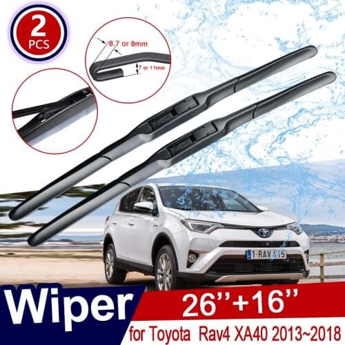 Car Wiper Blade for Toyota Rav4 XA40 2013~2018 RAV 4 40 2014 2015 2016 2017 Front Windscreen Windshield Wipers Car Sticker Goods
