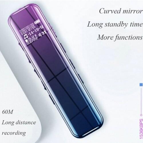 V87 Digital Voice Recorder Hotkey Sound Audio Recording Double Microphones Noise Reduction Lock 3D Edge Screen Voice Activated