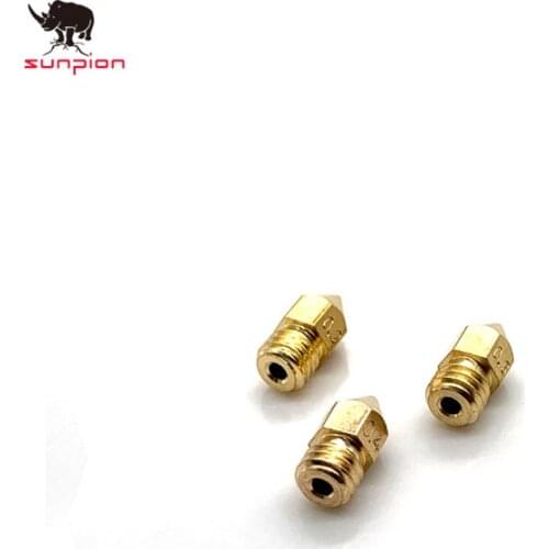 3D Printers Parts MK7 MK8 Nozzle 0.2 0.3 0.4 Copper nozzle Extruder Threaded 1.75mm Filament Head Brass Nozzles