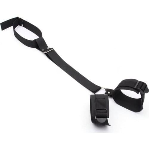 For Adult Webbing Couples Black Home Bedroom Practical Portable Sex Toys Flirting Counter Handcuffs