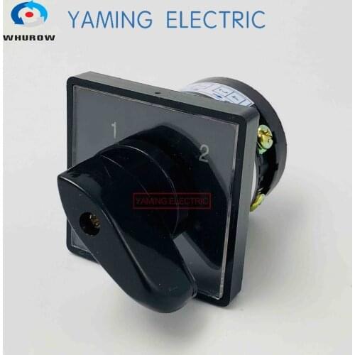 Yaming Electric 2 Position 1-2 4 Terminals 1 pole 500V 20A Latching Manual Rotary Cam Changeover Switch HZ5B-20/1