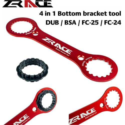ZRACE 4 in 1 Bottom Bracket Wrench Tool Compatible with SRAM DUB BSA / FC-25 / FC-24 Perfect for Shimano Centerlock Disc Brakes