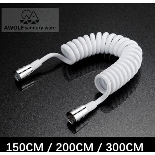 Flexible Tube ABS Spring Telephone Line Shower Hose Outdoor Bathroom Plumbing For Toilet Sprayer And Shower Head Pipe AF6135