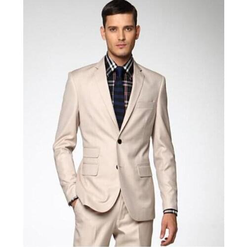 Hot Sale Two pieces New Shawl Collar Two Buttons Wedding Suits Groom Tuxedos Mens Dress classic wedding suits