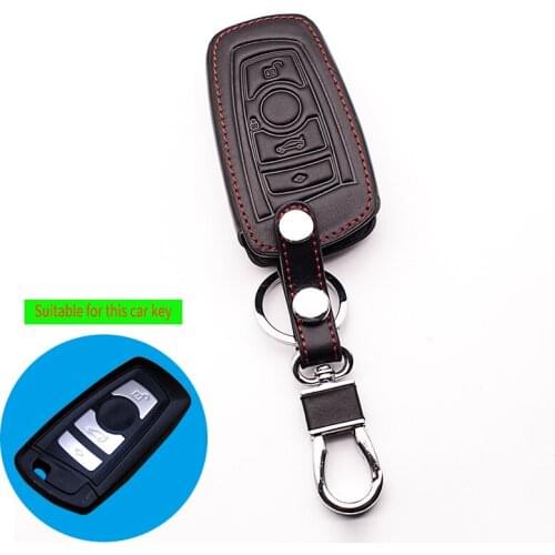 Hot sale classic design 100% leather car key case for BMW e30 e36 e90 e60 e84 e39 e46 e90 e63 e53 F10 F30 x1 x3 x4 fob 3 buttons