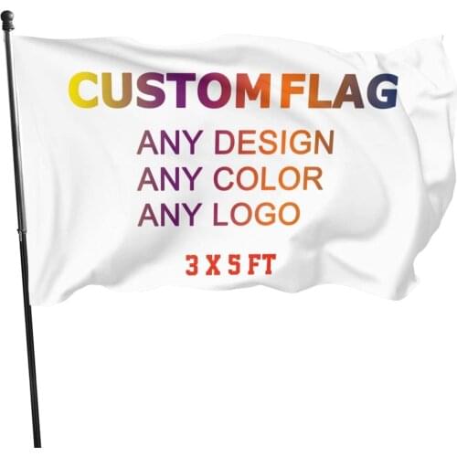 Custom Flag 3x5 FT Logo Banner Free Design 100D Polyester Printed Decoration Sports Advertising Indoor Outdoor Brass Grommets