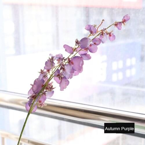 10pcs Artificial 4 Fork Dance Orchid Fake Flowers for Home Living Room Decoration Garden Wedding Flower Wall Arrangement Orchid