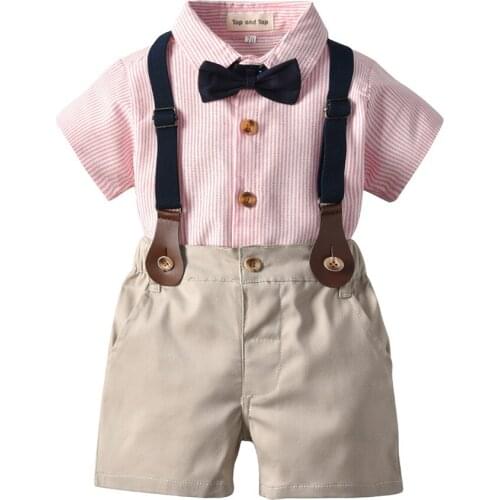 Clothing sets Childrens clothing Shirts for boys childrens blouse to school Gentleman bow tie and pantsuit for boys blouse