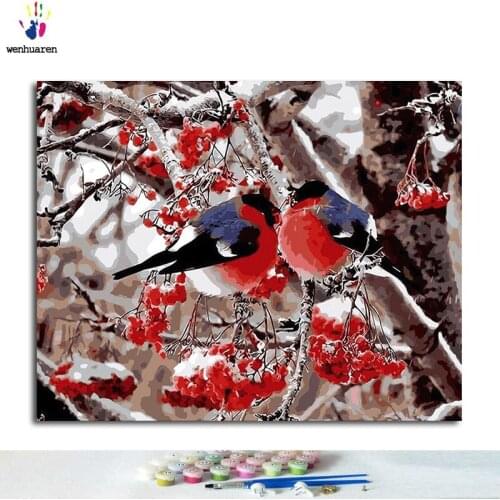 Paint by number, paint with paint, morning birds, digital painting home decorations according to the picture