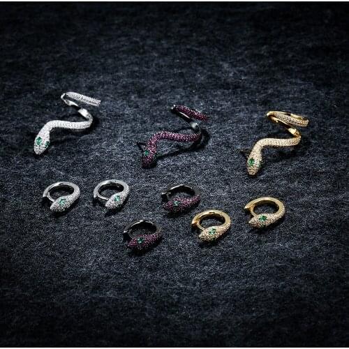 LIDU High Quality 925 Silver Snakeskin Earrings Multicolor Elegant Monaco Jewelry For Friends As Gifts