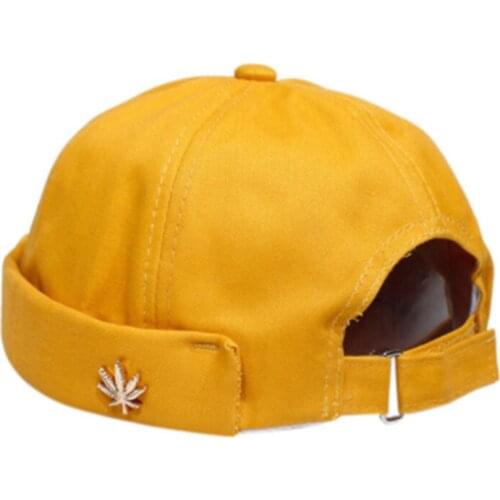 Men Hat Docker Hat Skull Hat Beanie Sailor Hat Landlord Hat Cap Cotton Breathable Spring Autumn New Style Melon Hat Maple Leaf