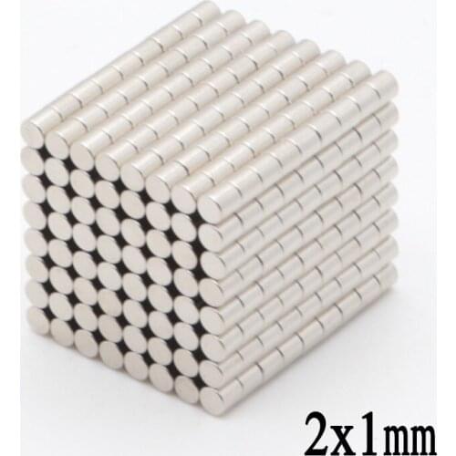 1500pcs N35 2 * 1mm NdFeB Small Super Strong Magnet Powerful Neodymium Rare Earth Permanent Magnets 2*1mm