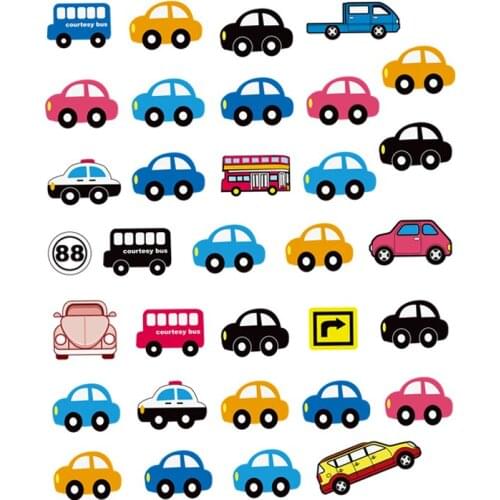The new Diy Car Cartoon Heat Patches A-Level Applique Heat Patches For Boys Girls Kids Clothes Iron-on Heat Transfer Vinyl Patc