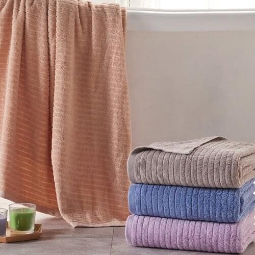 90x180cm Cotton Bath Towel Extra Large Stripe Design Bathroom Towel For Adults Soft Super Absorbent Beach Towel