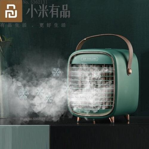 Youpin Qualitell Portable Mini Air Conditioner USB Air Cooler Fan Desktop Air Cooling Fan 3 speed Wind Adjustable Rechargeable