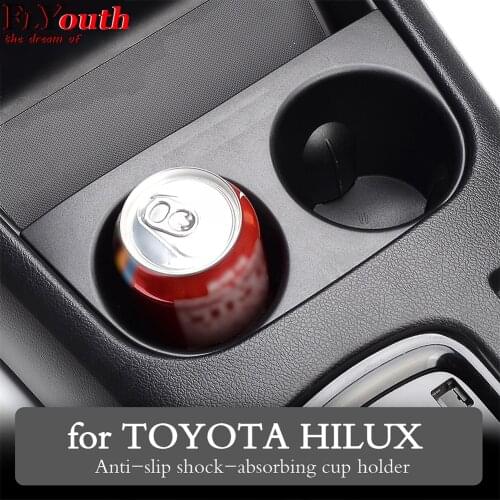 Anti-Slip shock-absorbing Cup Holder For Toyota Hilux SR5 4x4 2015 - 2021 REVO Accessories Central Control Storage Box