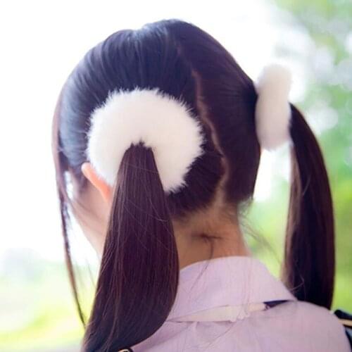 1Pc Cute Animal Hair Ball Hair Ring Rubber Band Elastic Hair Bands Korean Headwear Children Girls Hair Accessories Ornaments