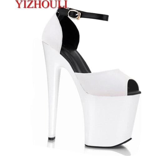 17-20 cm high heel sandals, summer womens catwalk high heels, modeling fashion party ball sandals