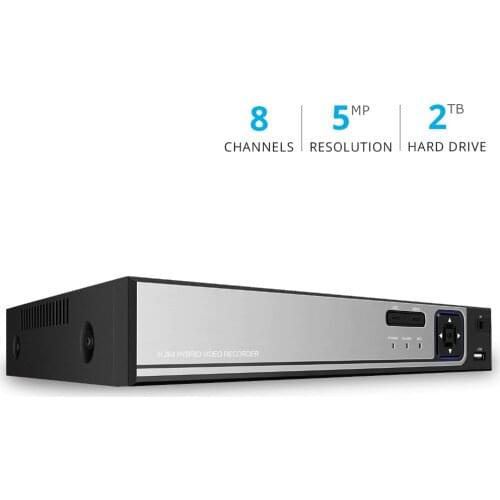 BESDER 4CH/8CH H.265 CCTV NVR 48V PoE 4 Channel*5MP/ 8 Channel*4MP Surveillance CCTV Network Video Recorder PoE P2P ONVIF 2.0