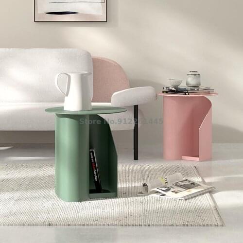 Nordic Light Luxury Iron Art Living Room Sofa Side Table Modern Simple Creative Storage Corner Side Corner Cabinet