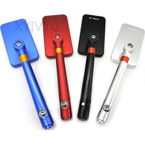 Universal Rearview Mirrors Electromobile CNC Convex Mirror Motorcycle Accessories Anti-glare Blue Red Black Silver Rear view