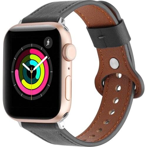 Colorful Leather Strap For apple watch band 44mm 42mm Bracelet Iwatch Series SE 6 5 4 3 2 1 Loop 40mm 38mm Watchband Replacement