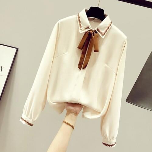 Long Sleeve Womens Chiffon Shirt Summer New Long Sleeved French Shirt Ladies All-match Tops Blusas Mujer De Moda 2020