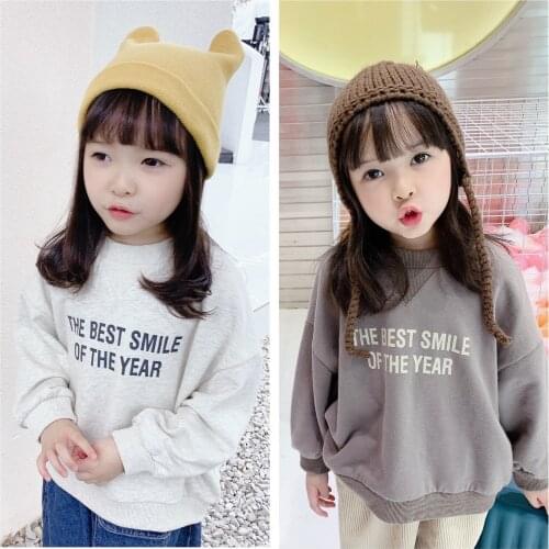 2 3 4 5 6 Years Girls Sweatshirts Fashion Letter Printing Long Sleeve Hoodies for Baby Girl Toddler Girls High Quality Tops
