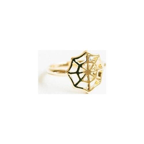 Geometrical shape spiderweb knuckle ring For Women