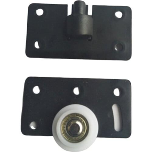 1set B type Wardrobe pulley sliding door wheel roller runner black cabinet sliding wheel for wooden door wheel