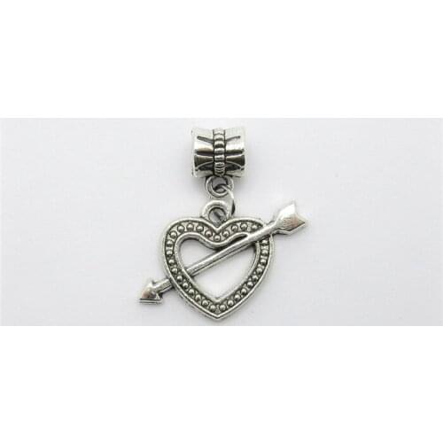 12pcs Heart Charms Classic Pendant Fit Europe Charm Bracelet DIY Pendants