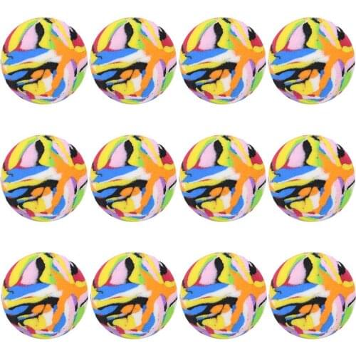 16pcs Colorful EVA Golf Practice Ball Indoor Color Sponge Swing Practice Bouncy Ball Indoor Golf Practice Ball Training Aid