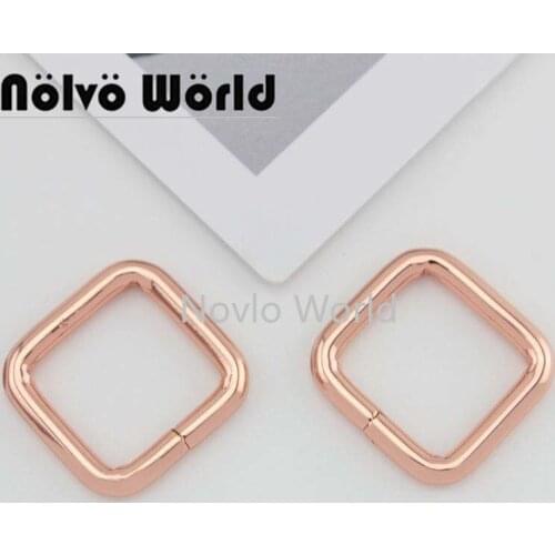 Nolvo World 5-20-100pcs 5 colors 20*20mm squre metal buckles webbing belt ribbon buckle clasp handbag strap hardware
