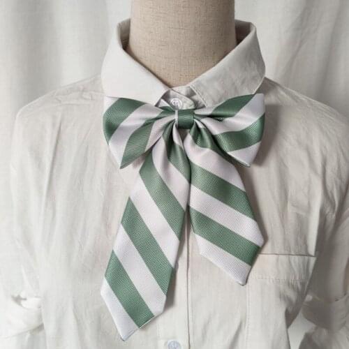 2021 polyester silk contrast color two-color thick stripes asymmetrical collar flower female Japanese JK with sailor uniform uni