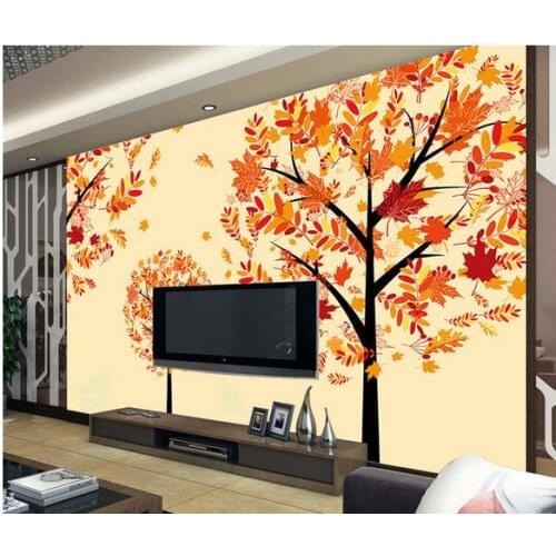 3D wallpaper 3d tv wall paper Hand-painted rich tree background wall paintings wallpaper