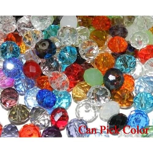 4mm 500Pcs/lot cg43 Mixed Faceted Rondelle Glass Beads spacer Bracelet necklace Making DIY Round Quartz