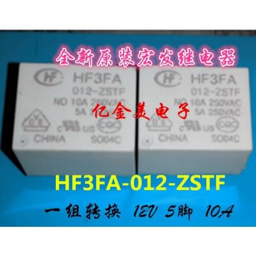 5pcs New original relay HF3FA-012-ZSTF ZST ZTF a conversion 5-pin 10A