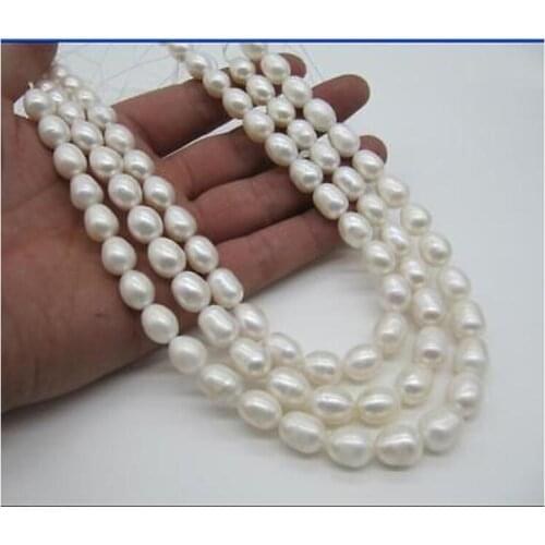 50INCH hot Huge AAA 9-10MM NATURAL SOUTH SEA WHITE PEARL NECKLACE 14K