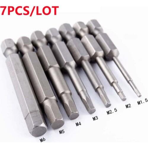 8 Pcs Hex Screwdriver Bits Set Metric Allen Hex Bit Long M1.5 M2 M2 .5 M3 M4 M5 M6 M8 Hex Head Screwdriver Bits Hand Tools