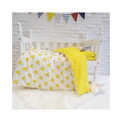 Promotion! 3PCS Cartoon Baby bedding sets cotton baby bedclothes Cartoon crib bedding kit berço ,Duvet Cover/Sheet/Pillow Cover