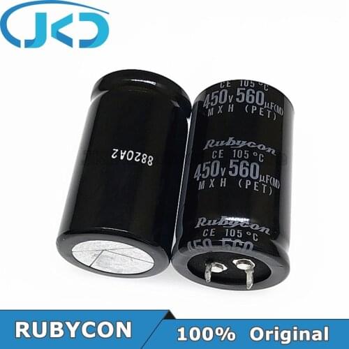 2pcs/4pcs RUBYCON 560UF 450V 30*50mm 560UF450V 450V560UF 30x50mm Aluminum Electrolytic Capacitor